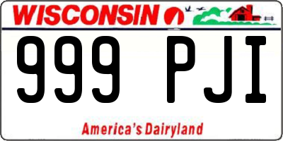 WI license plate 999PJI