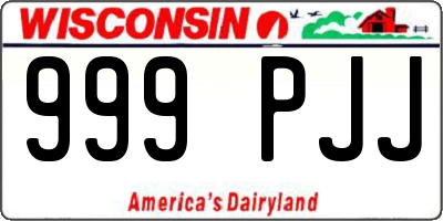 WI license plate 999PJJ