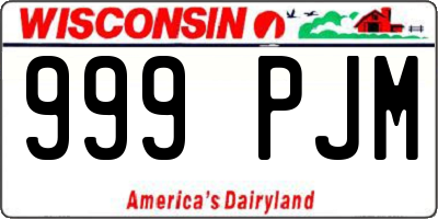 WI license plate 999PJM
