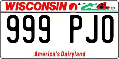 WI license plate 999PJO