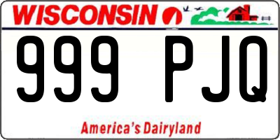 WI license plate 999PJQ