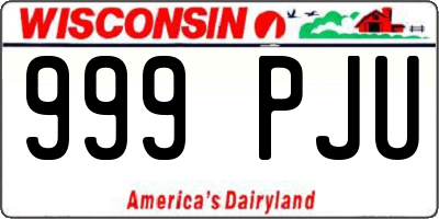 WI license plate 999PJU