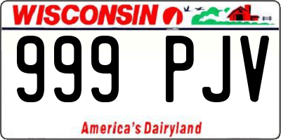 WI license plate 999PJV