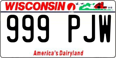 WI license plate 999PJW