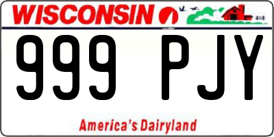 WI license plate 999PJY