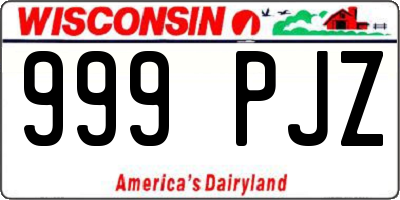 WI license plate 999PJZ