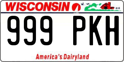 WI license plate 999PKH