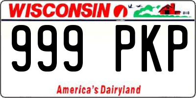 WI license plate 999PKP