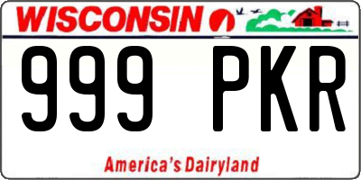 WI license plate 999PKR