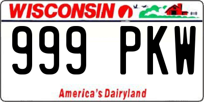 WI license plate 999PKW