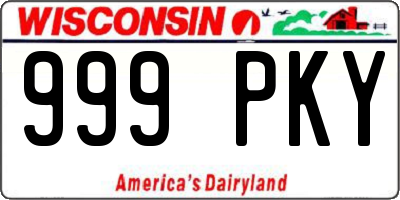 WI license plate 999PKY