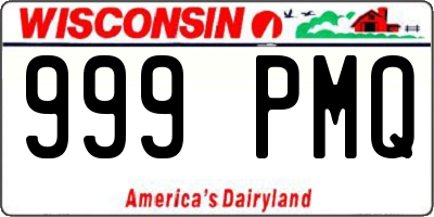 WI license plate 999PMQ
