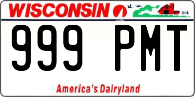 WI license plate 999PMT