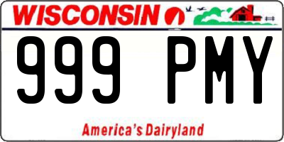 WI license plate 999PMY