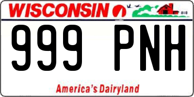 WI license plate 999PNH