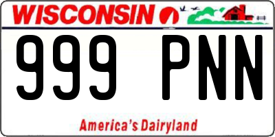 WI license plate 999PNN
