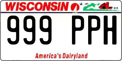 WI license plate 999PPH