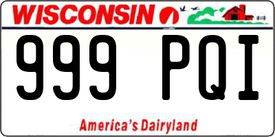 WI license plate 999PQI