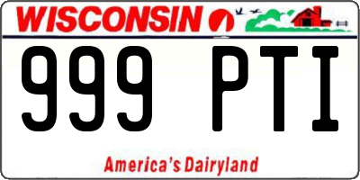 WI license plate 999PTI