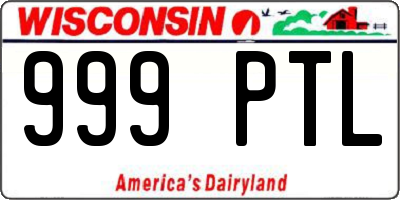WI license plate 999PTL