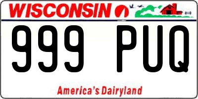 WI license plate 999PUQ