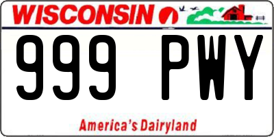 WI license plate 999PWY