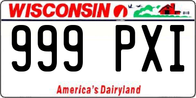 WI license plate 999PXI