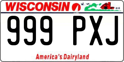 WI license plate 999PXJ