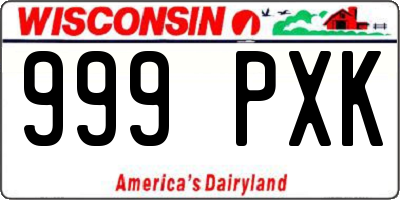WI license plate 999PXK