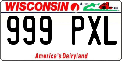 WI license plate 999PXL