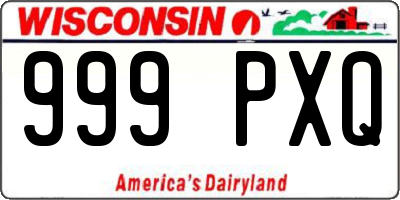 WI license plate 999PXQ