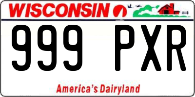 WI license plate 999PXR