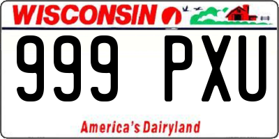 WI license plate 999PXU