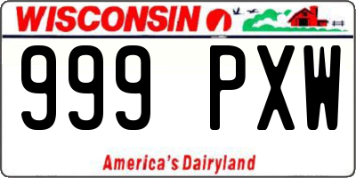 WI license plate 999PXW
