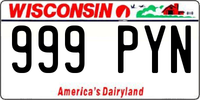 WI license plate 999PYN