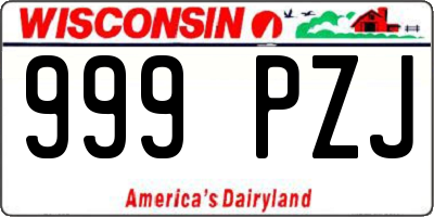 WI license plate 999PZJ
