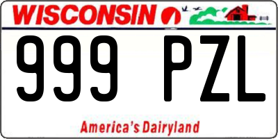 WI license plate 999PZL