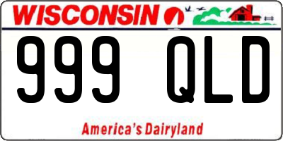 WI license plate 999QLD
