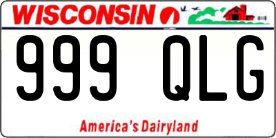 WI license plate 999QLG