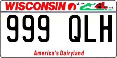 WI license plate 999QLH