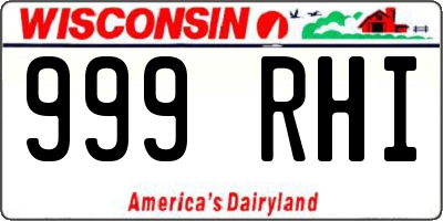 WI license plate 999RHI