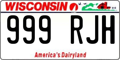 WI license plate 999RJH