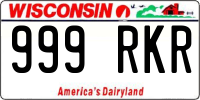 WI license plate 999RKR