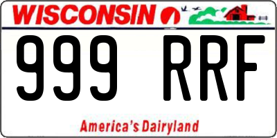 WI license plate 999RRF