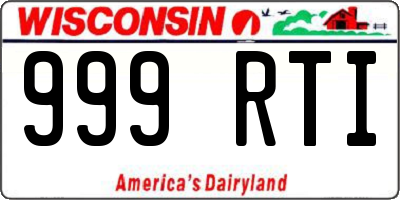 WI license plate 999RTI