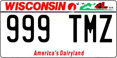 WI license plate 999TMZ