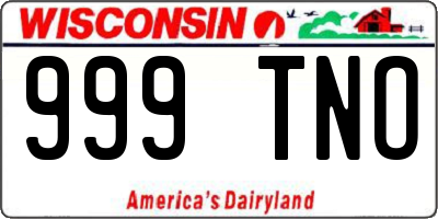 WI license plate 999TNO