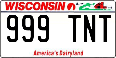 WI license plate 999TNT