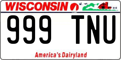 WI license plate 999TNU