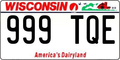 WI license plate 999TQE